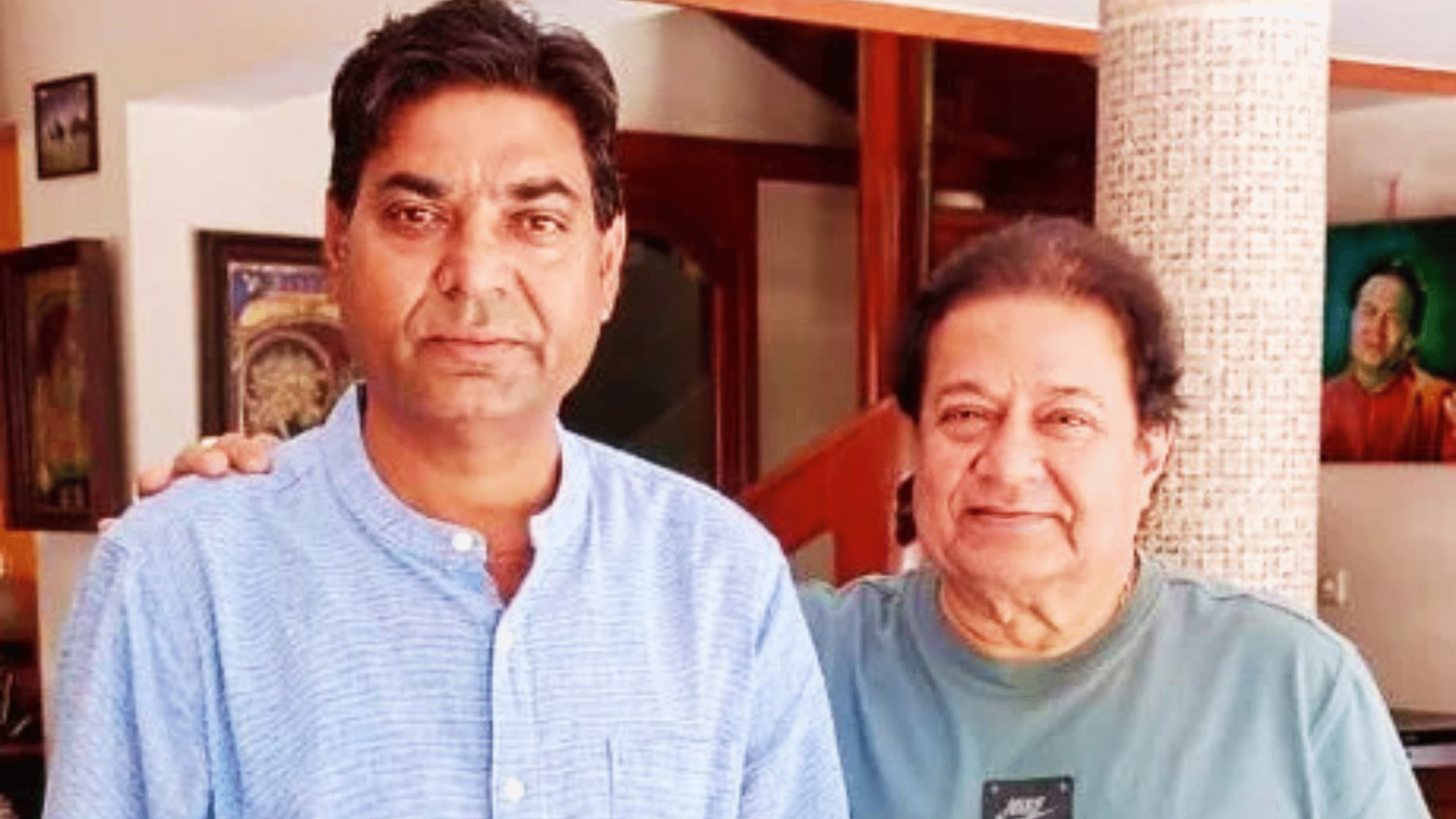 Celebrity Shows Anup Jalota with Mr. Bhupendra Rana the director of Event India a celebrity and event management company