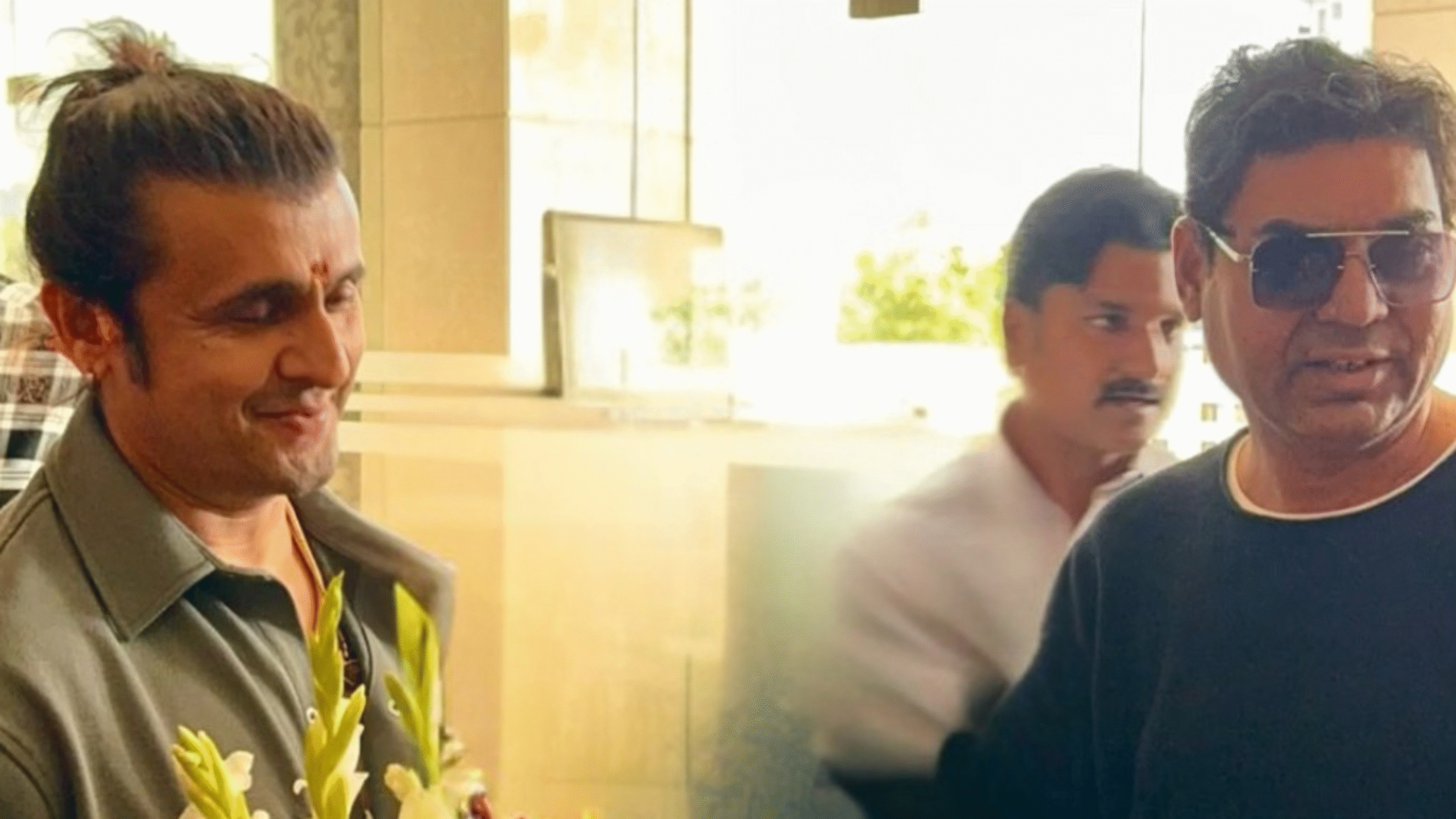 Celebrity Shows Sonu Nigam with Mr. Bhupendra Rana the director of Event India a celebrity and event management company