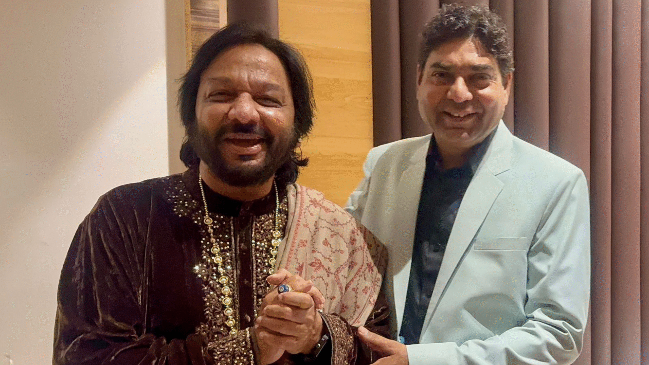 Celebrity Shows Roop Kumar Rathod photo with Event India wedding and celebrity management company director Bhupendra Rana