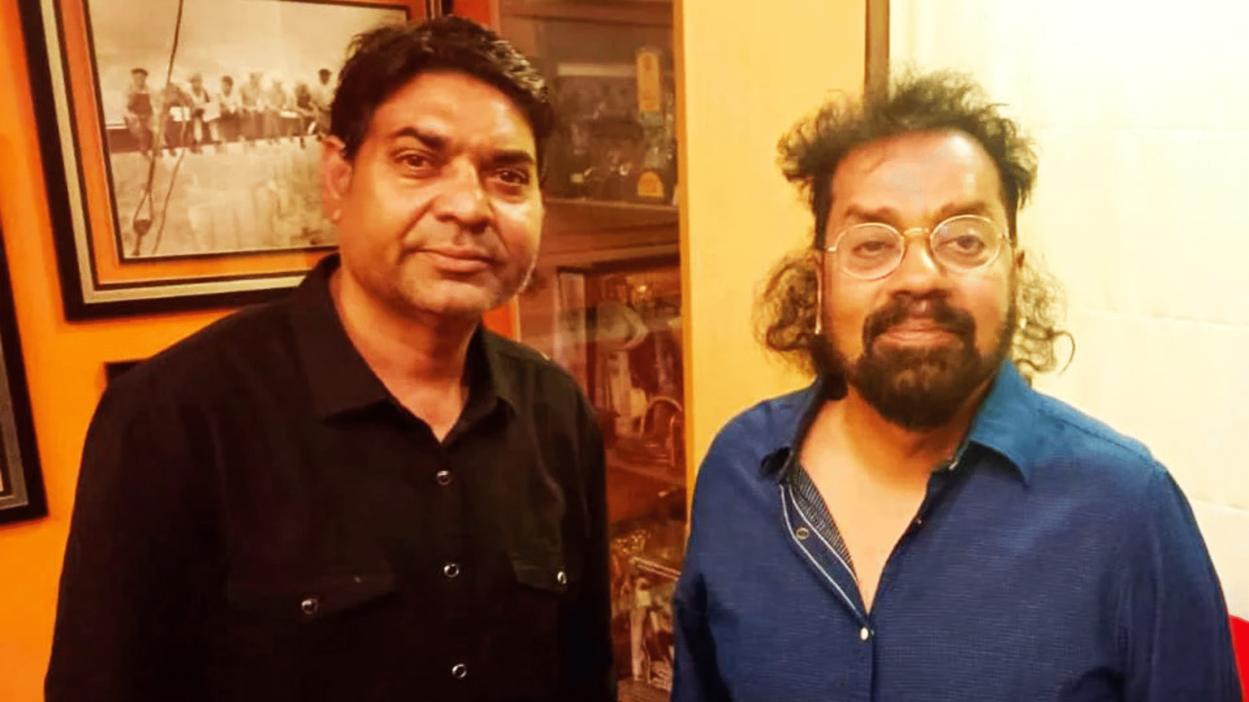 Celebrity Shows Hariharan with Mr. Bhupendra Rana the director of Event India a celebrity and event management company